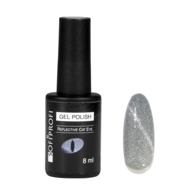 Гель-лак "Кошачий глаз" светоотражающий Тон 300 Sofiprofi Cristal, 8 мл